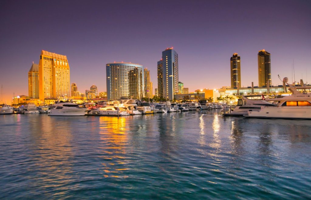 San Diego Skyline at dusk